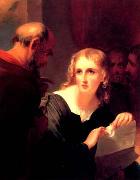 Thomas Sully Portia and Shylock USA oil painting artist